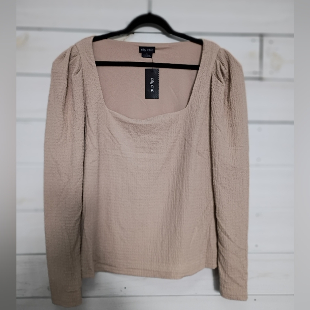 City Chic Women's Tan Top - Mysteria